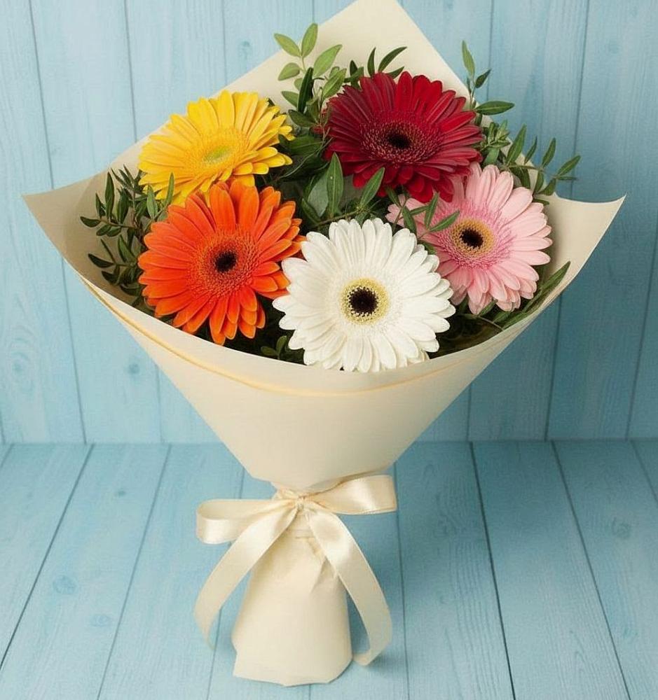 Букет цветов из: Герберы в Митякинской