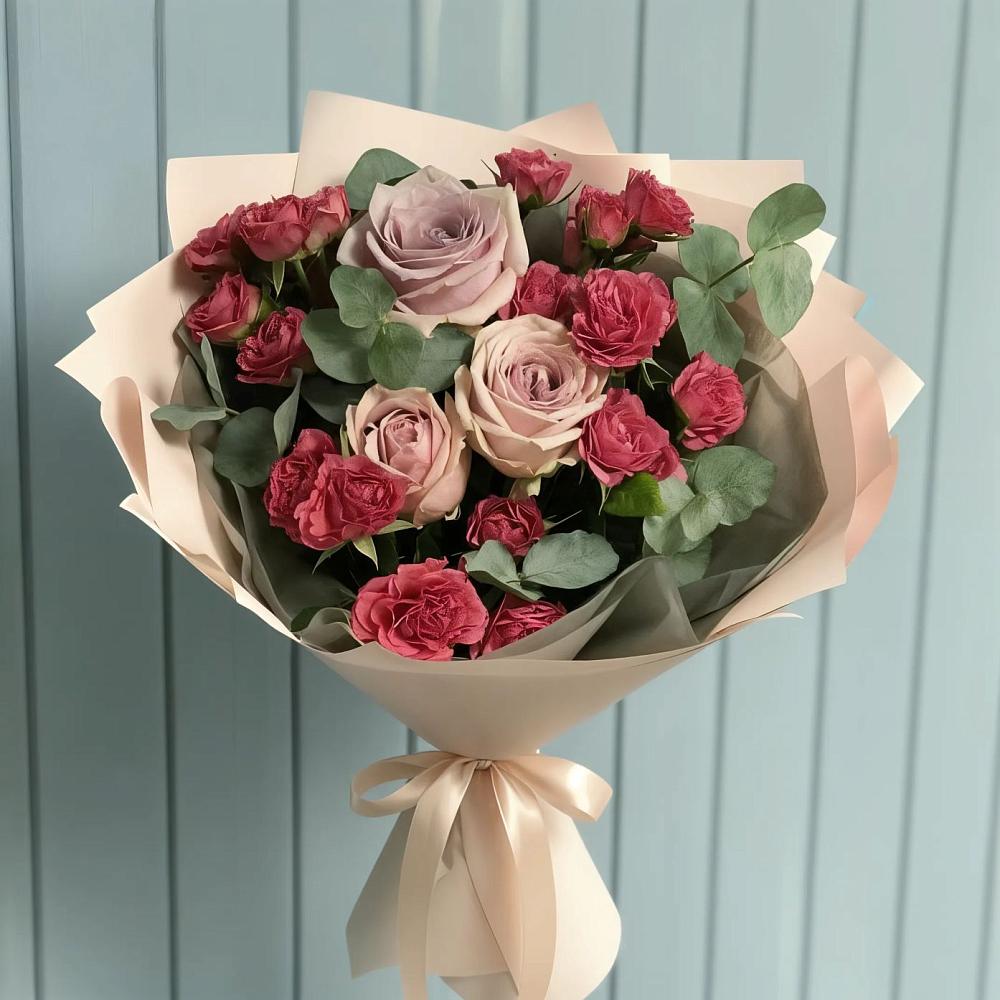 Букет цветов из: Гвоздики и Розы в Митякинской