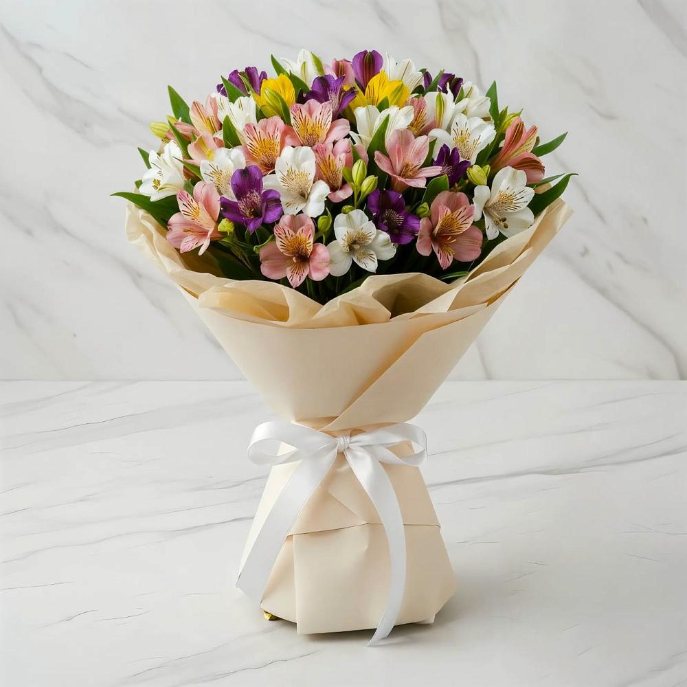 Букет цветов из: Альстромерии в Митякинской