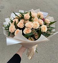 Букет Кремовые розы Латте в Митякинской