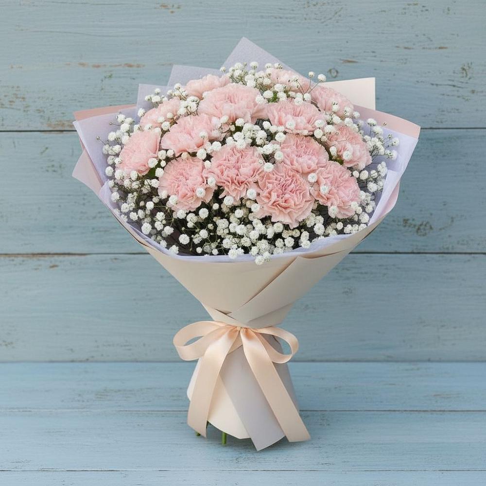 Букет цветов из: Гвоздики в Митякинской