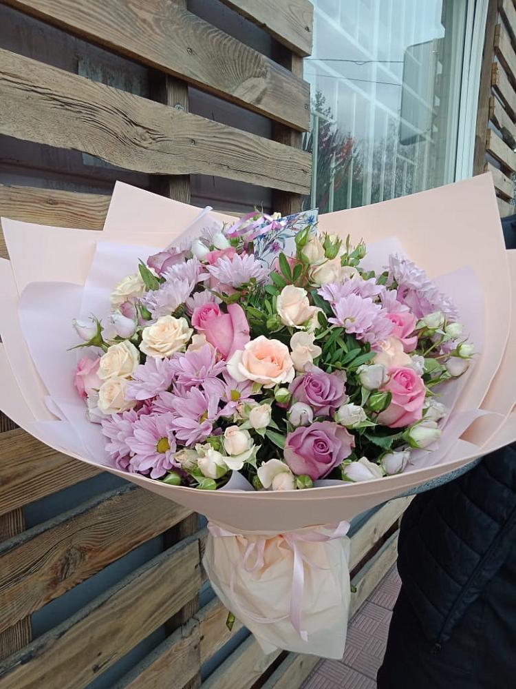 Букет цветов из: Розы и Хризантемы в Митякинской