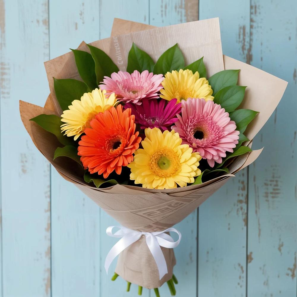 Букет цветов из: Герберы в Митякинской