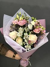 Букет цветов из:  Альстромерии, Розы и Лизиантусы #REPLACE_PRED# Митякинской