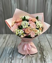 Букет цветов из:  Гвоздики, Розы и Хризантемы в Митякинской