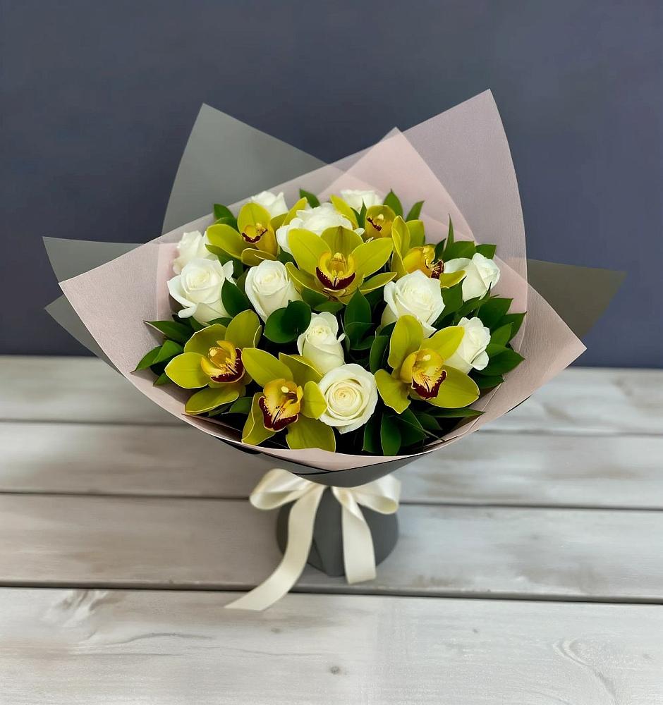 Букет цветов из: Орхидеи и Розы в Митякинской