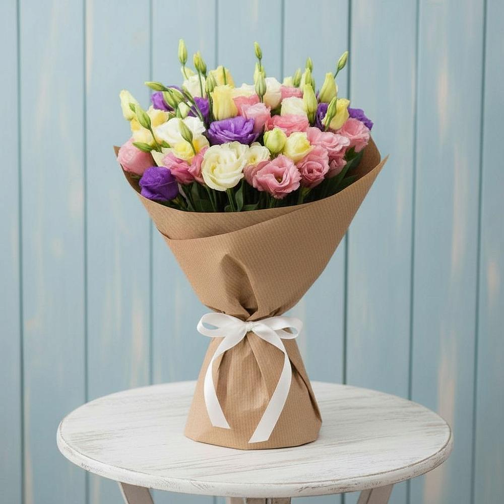 Букет цветов из: Лизиантусы в Митякинской