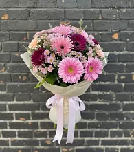 Букет цветов из:  Герберы и Хризантемы в Митякинской