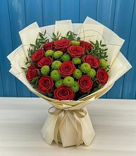 Букет цветов из:  Розы и Хризантемы в Митякинской