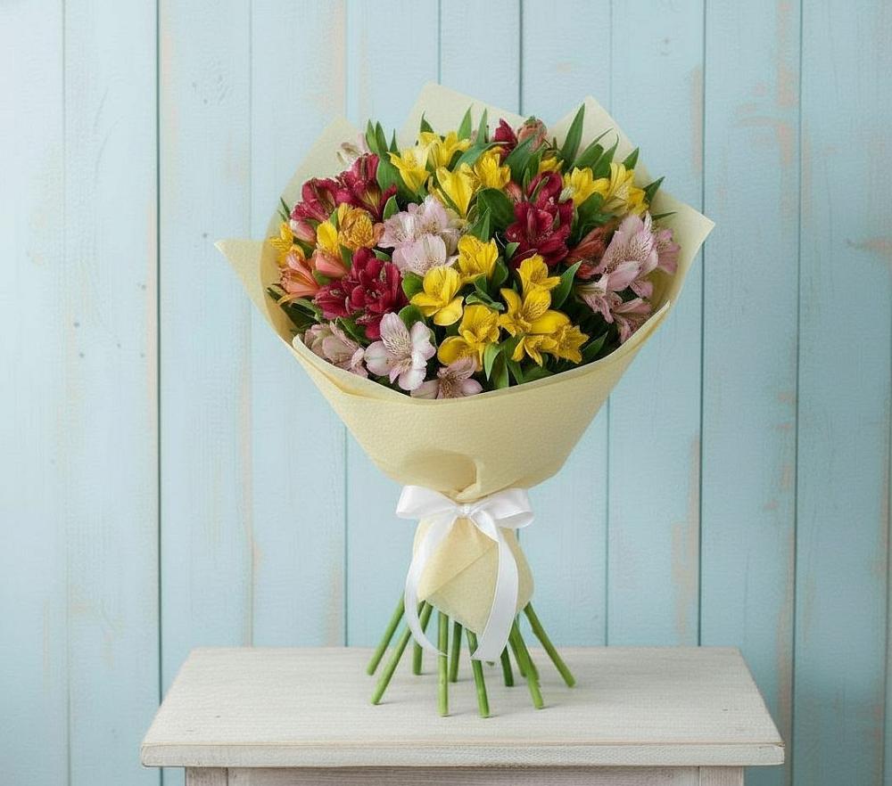 Букет цветов из: Альстромерии в Митякинской