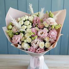 Букет цветов из:  Альстромерии и Розы в Митякинской